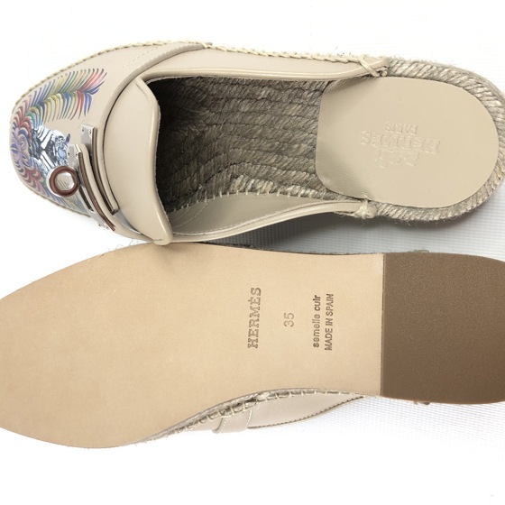 Feria Espadrille (эспадрильи), фурнитура из палладия с принтом «Королевский тигр»