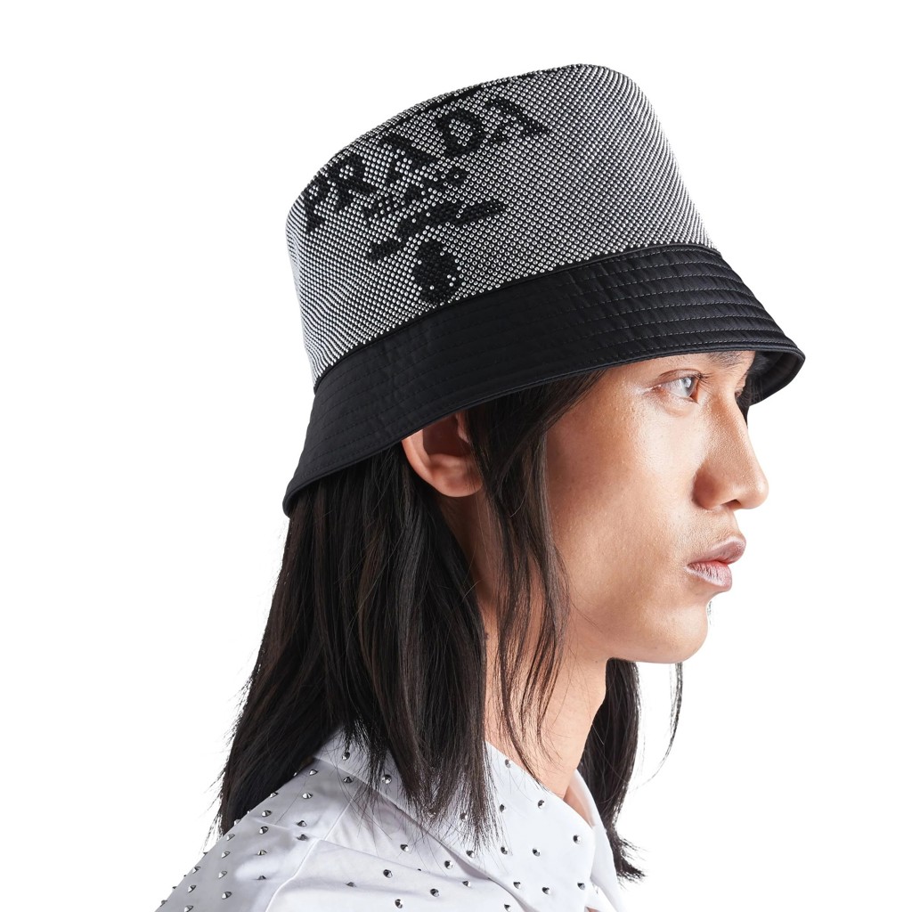 Шляпа Re‑Nylon Crystal‑Embellished Bucket Hat