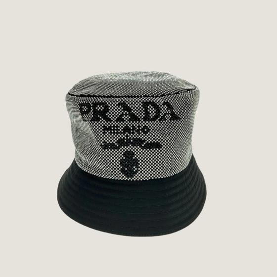 Шляпа Re‑Nylon Crystal‑Embellished Bucket Hat Prada