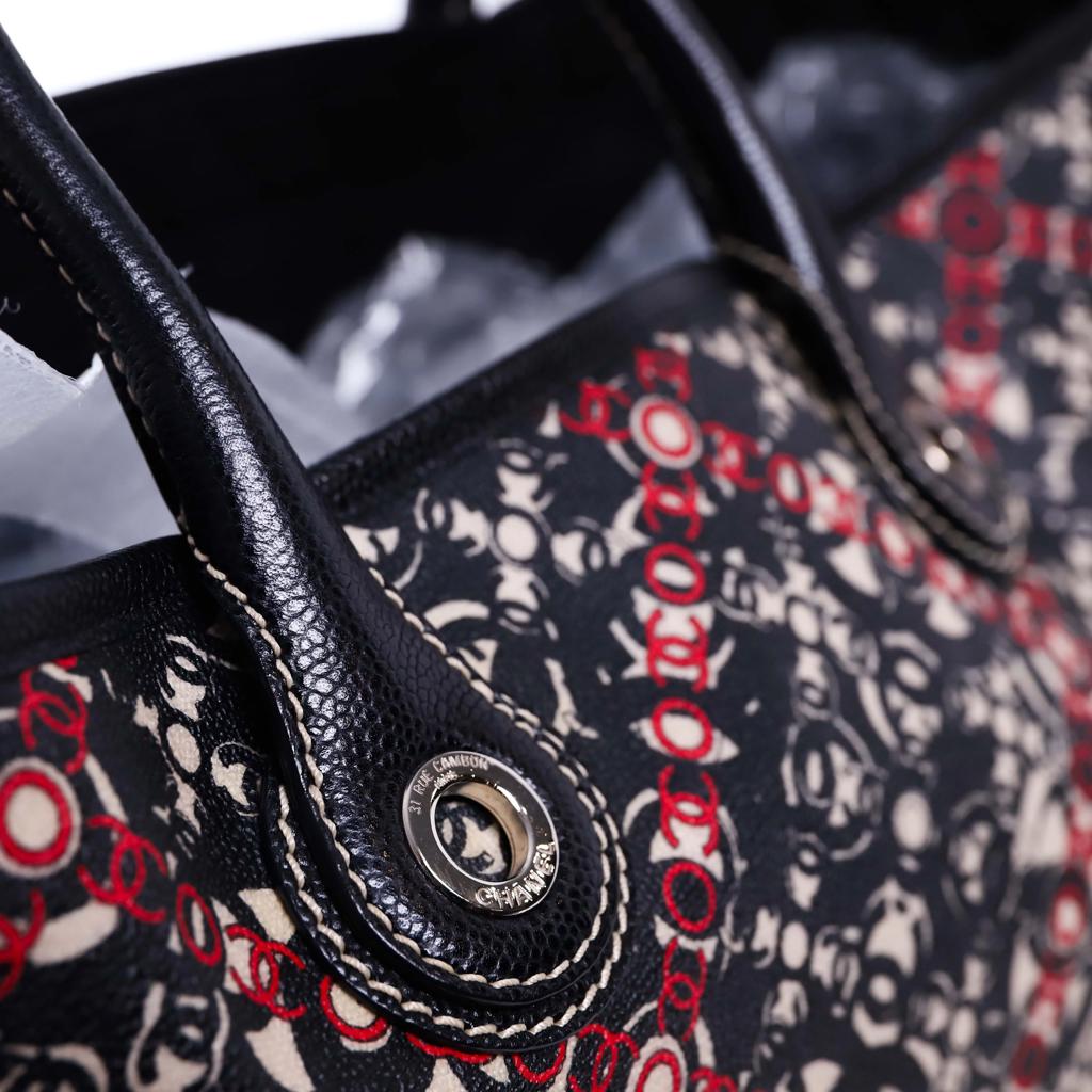 Сумка Optic Coco Tote Black Red White Coated Canvas