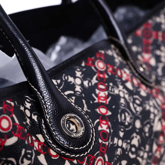 Сумка Optic Coco Tote Black Red White Coated Canvas