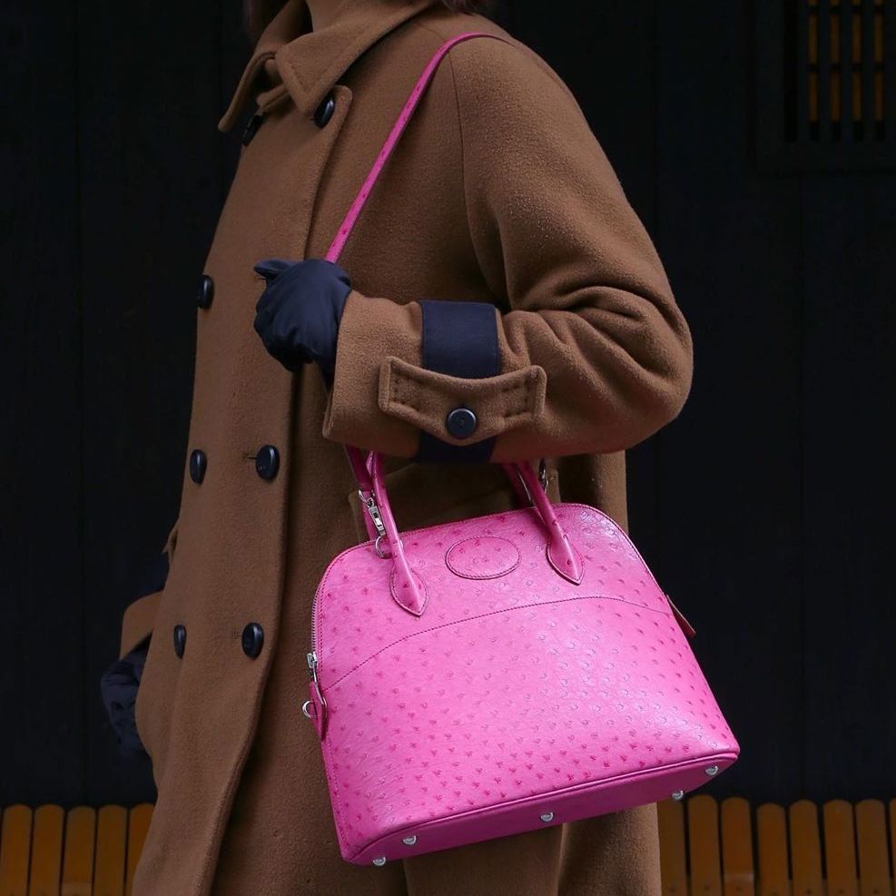 Сумка Bolide Voiline Ostrich Palladium Hardware
