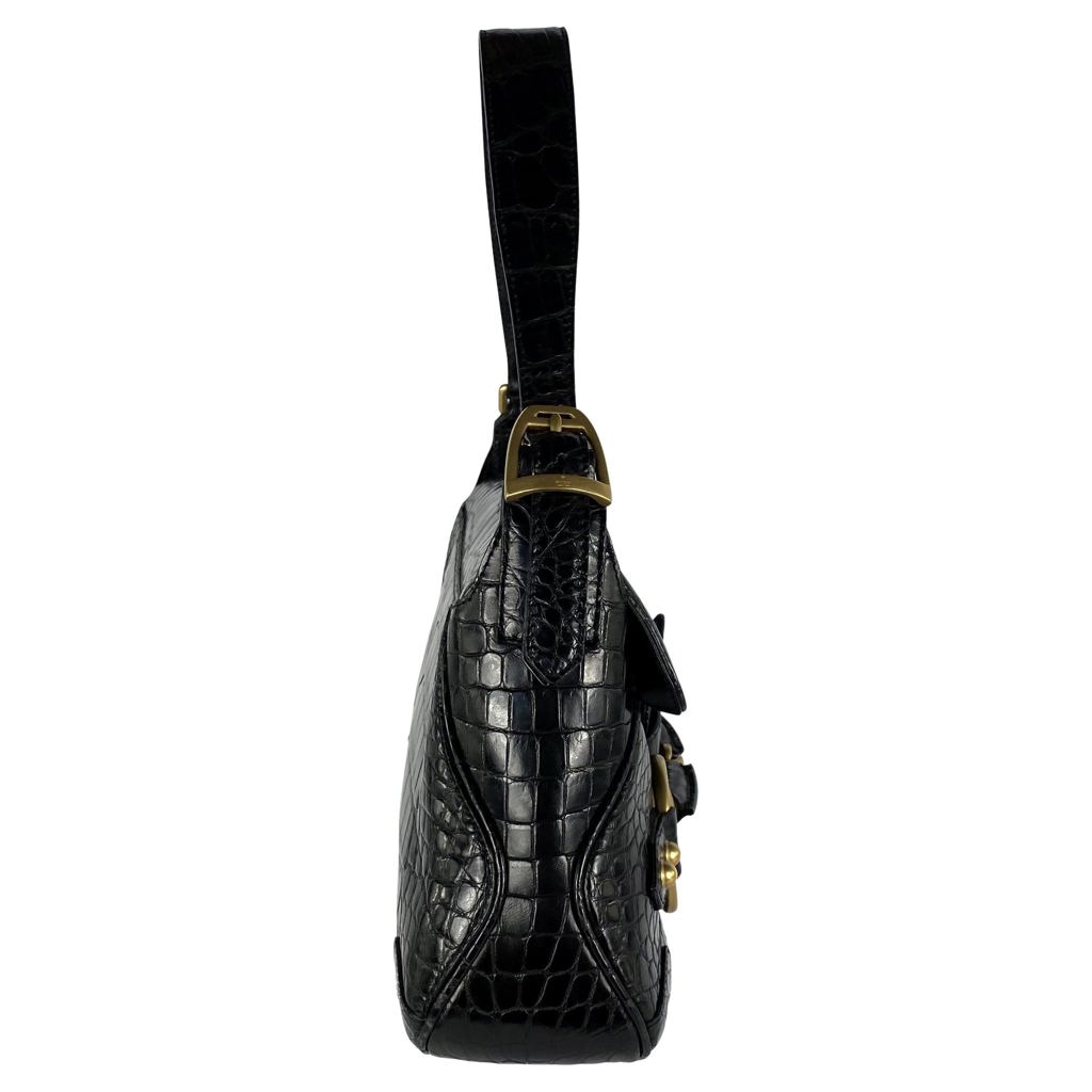 Сумка Gucci Horsebit Chain Alligator