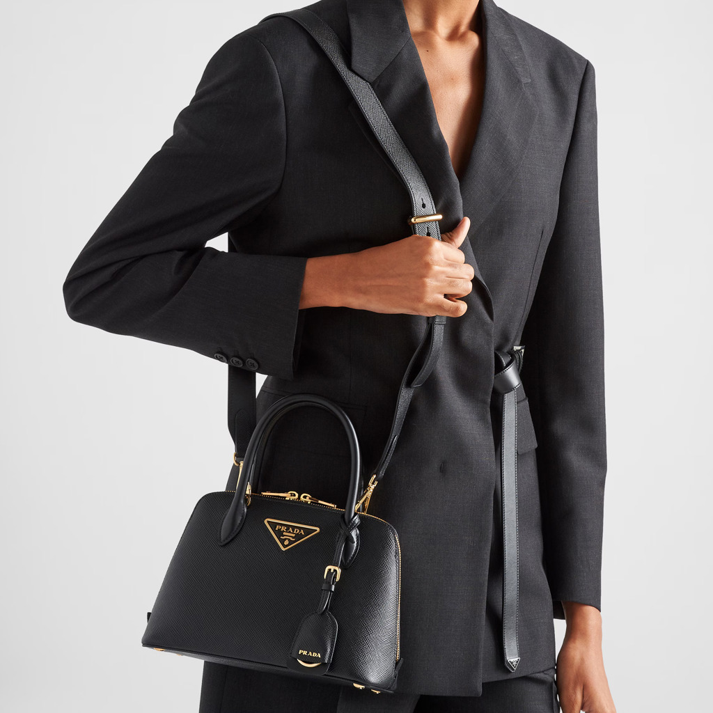 Сумка-тоут Promenade Small Satchel Blue Saffiano Lux 