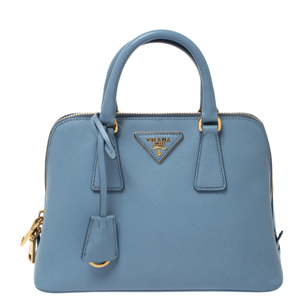 Сумка-тоут Promenade Small Satchel Blue Saffiano Lux 
