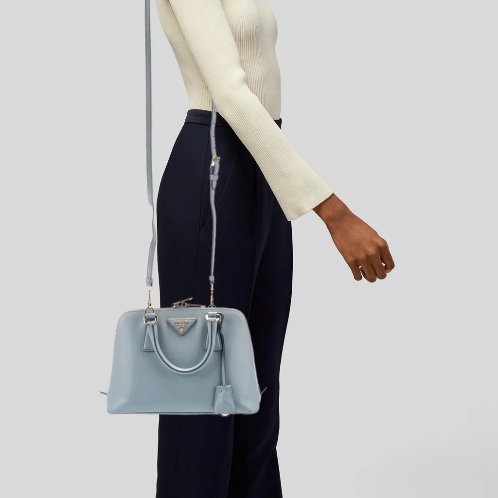 Сумка-тоут Promenade Small Satchel Blue Saffiano Lux 