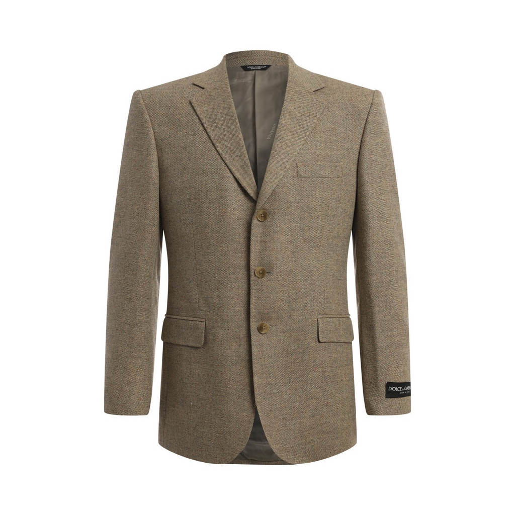 Классический шерстяной костюм цвета camel/taupe