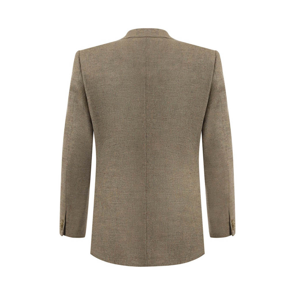 Классический шерстяной костюм цвета camel/taupe