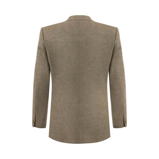 Классический шерстяной костюм цвета camel/taupe