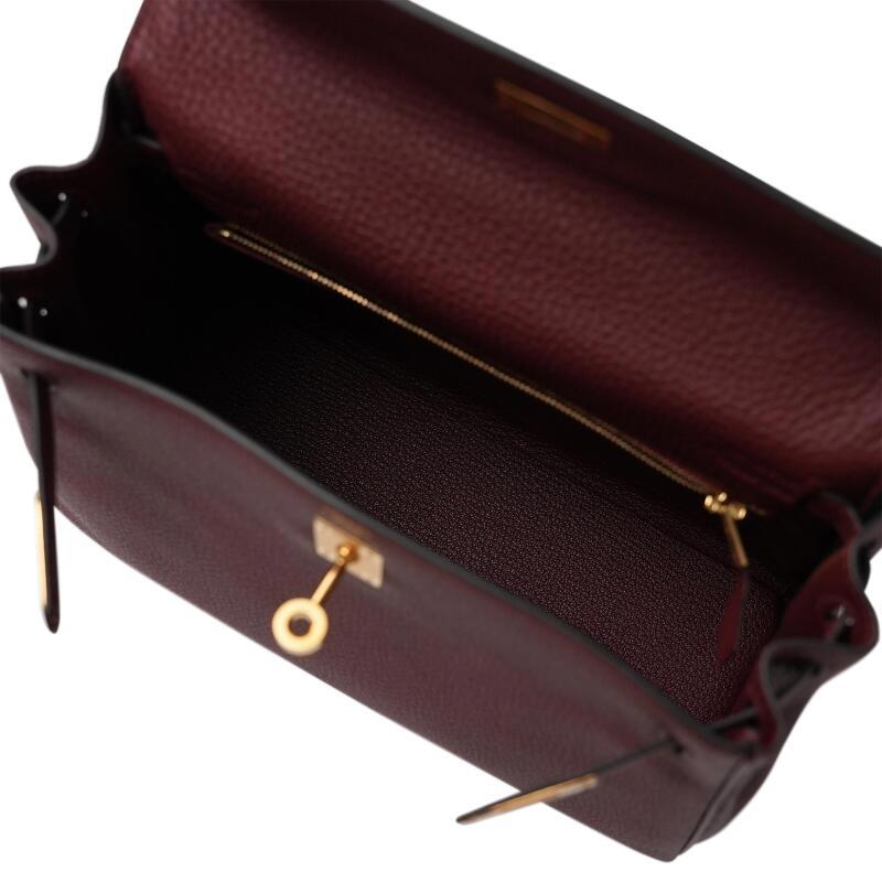 Kelly 25 Sellier Amethyst Madame Shiny Alligator