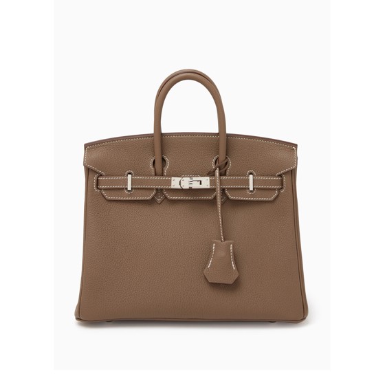 Сумка Birkin 25 Etoupe Epsom with Palladium Hardware