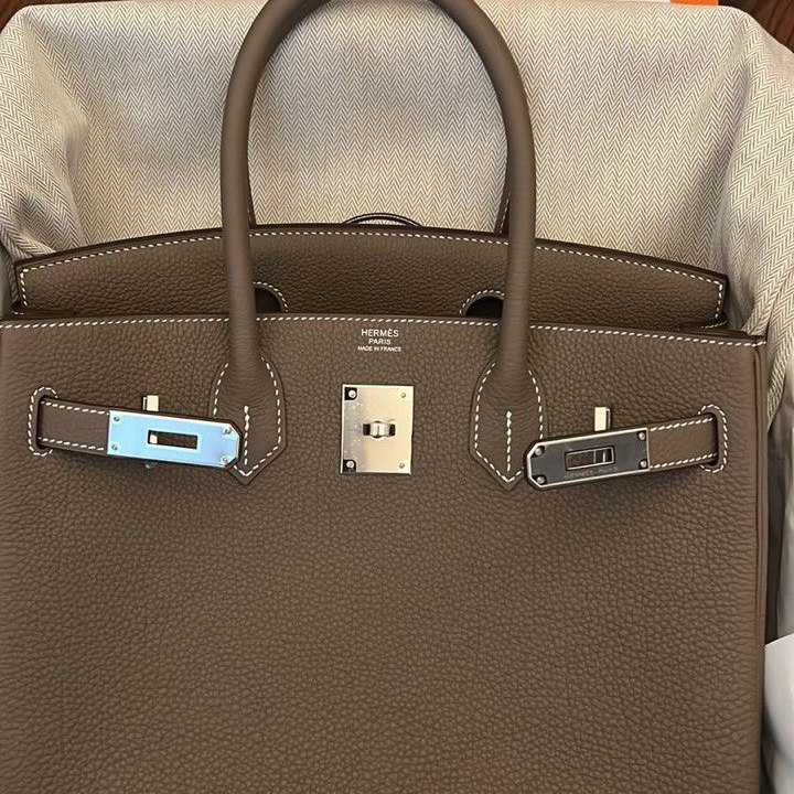 Сумка Birkin 25 Etoupe Epsom with Palladium Hardware
