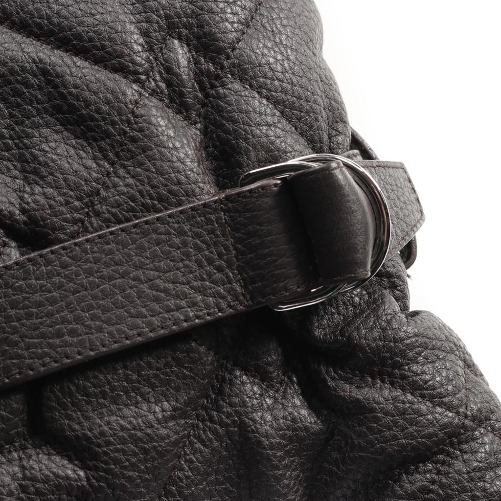 Куртка-бомбер Blouson из стёганой кожи с трикотажной отделкой