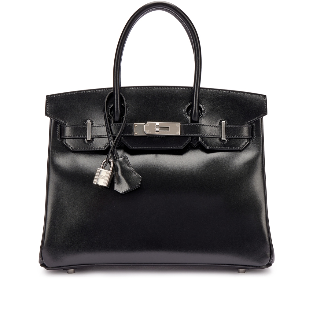 Сумка Hermes Birkin Black 30 Box leather Palladium