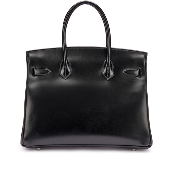 Сумка Hermes Birkin Black 30 Box leather Palladium