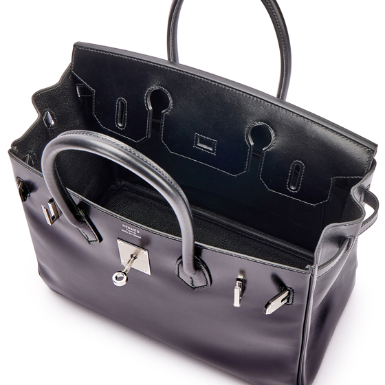 Сумка Hermes Birkin Black 30 Box leather Palladium