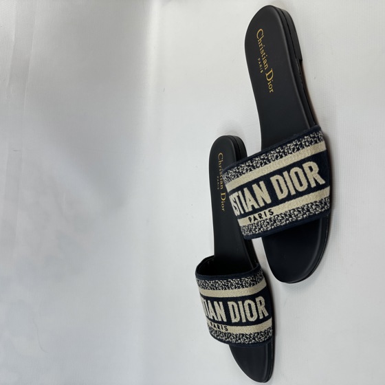 Шлепанцы D-Way с вышивкой Christian Dior Paris