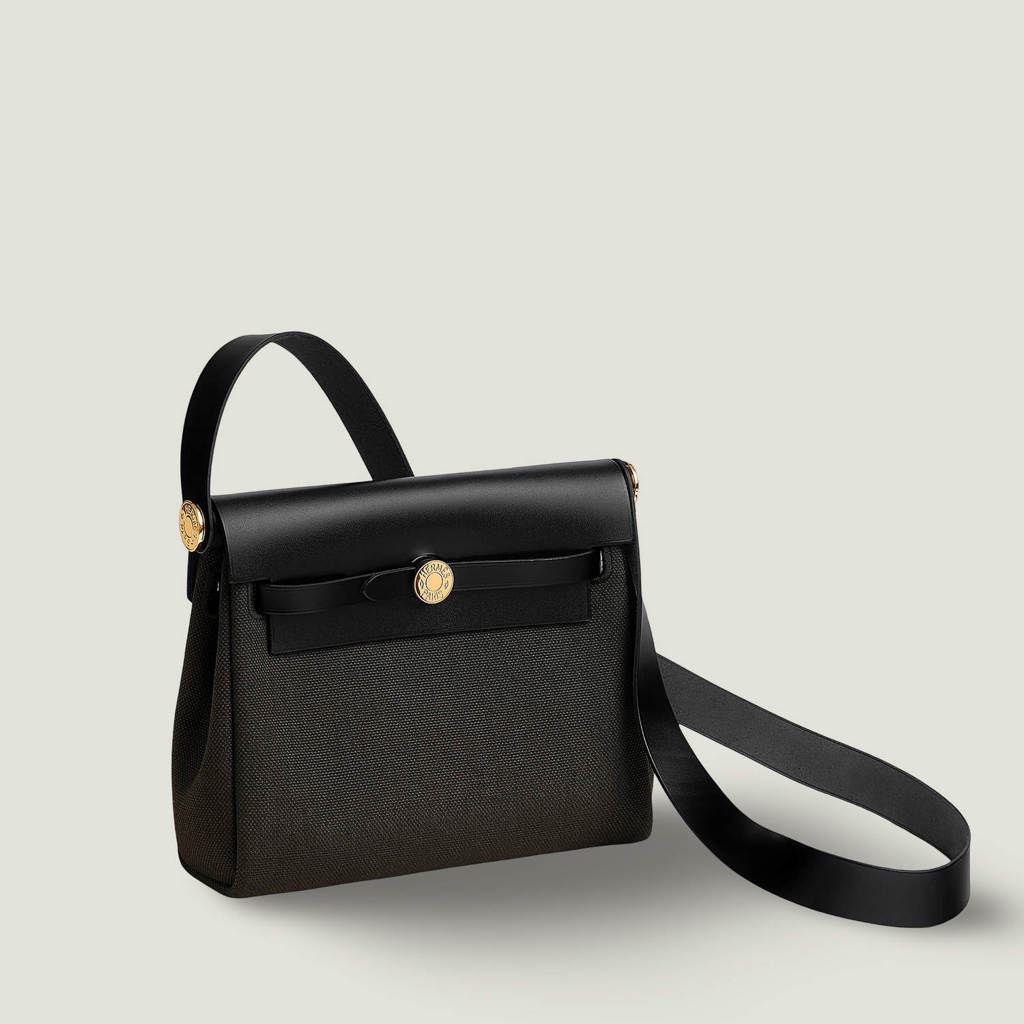 Сумка Herbag Mini 20  тёмная бронза и чёрный HERMES