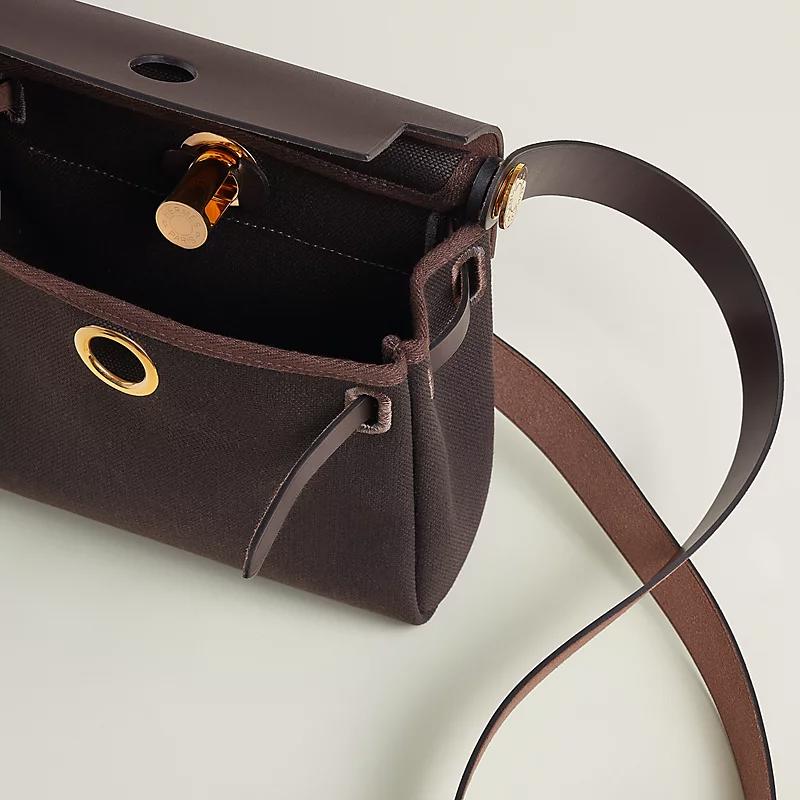 Сумка Herbag Mini 20  тёмная бронза и горький шоколад (ébène)
