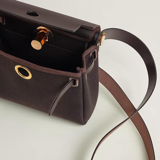 Сумка Herbag Mini 20  тёмная бронза и горький шоколад (ébène)