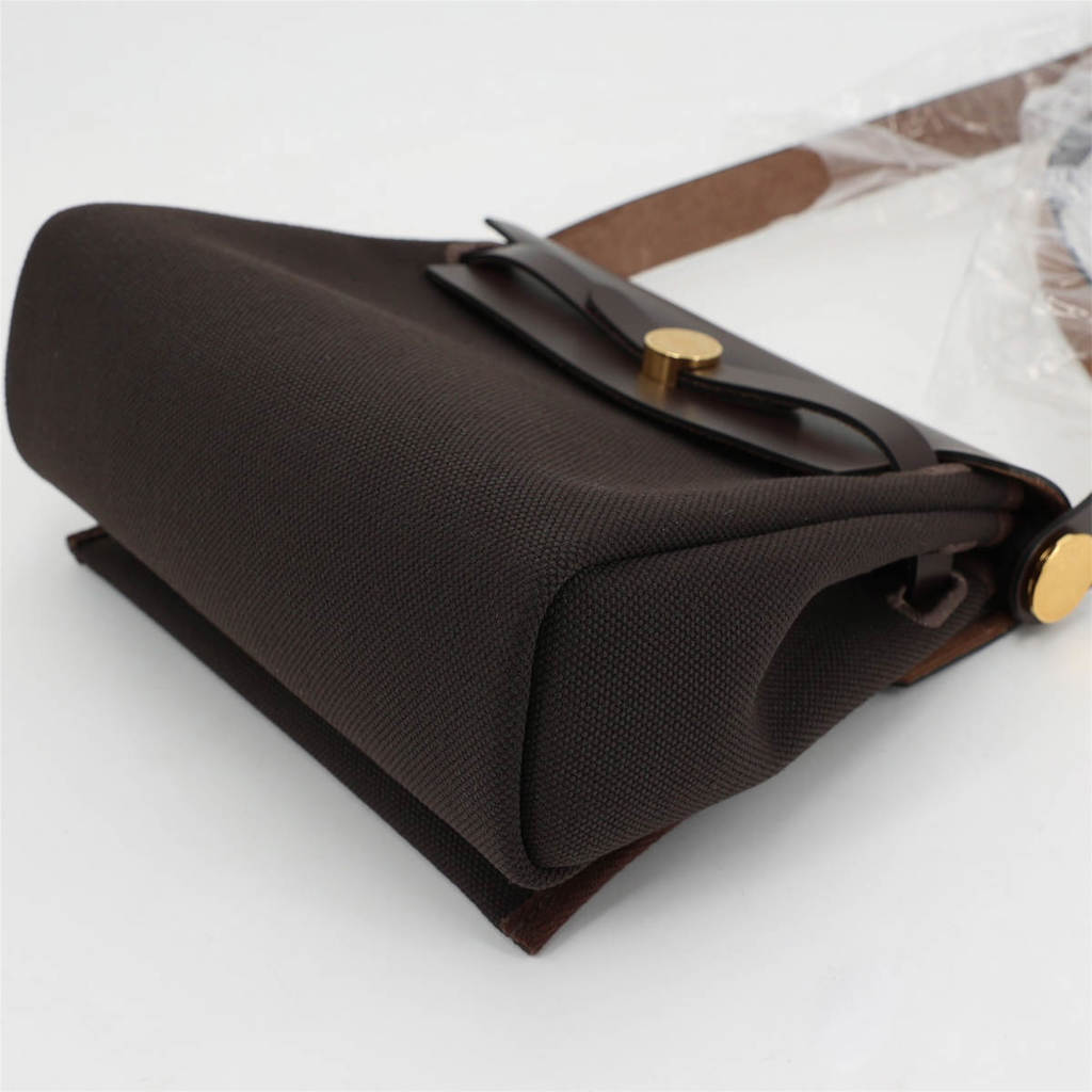 Сумка Herbag Mini 20  тёмная бронза и горький шоколад (ébène)