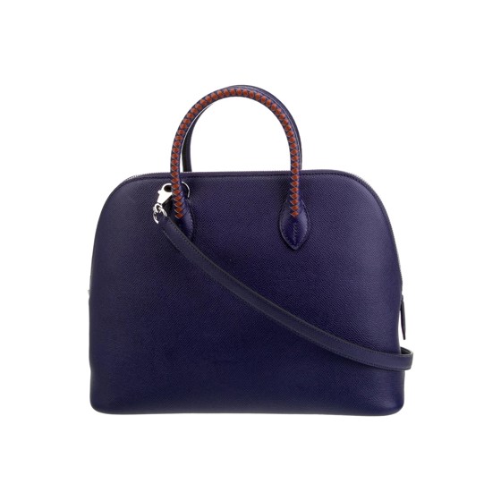 Сумка Bolide  25 из кожи Epsom Bleu Encre