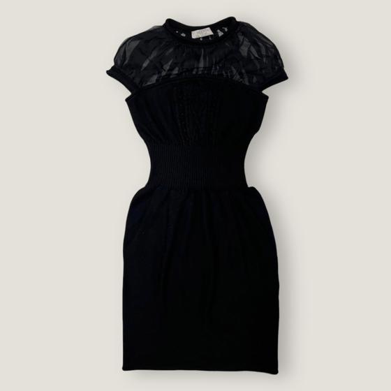 Чёрное шерстяное платье Hiver 2008 Valentino