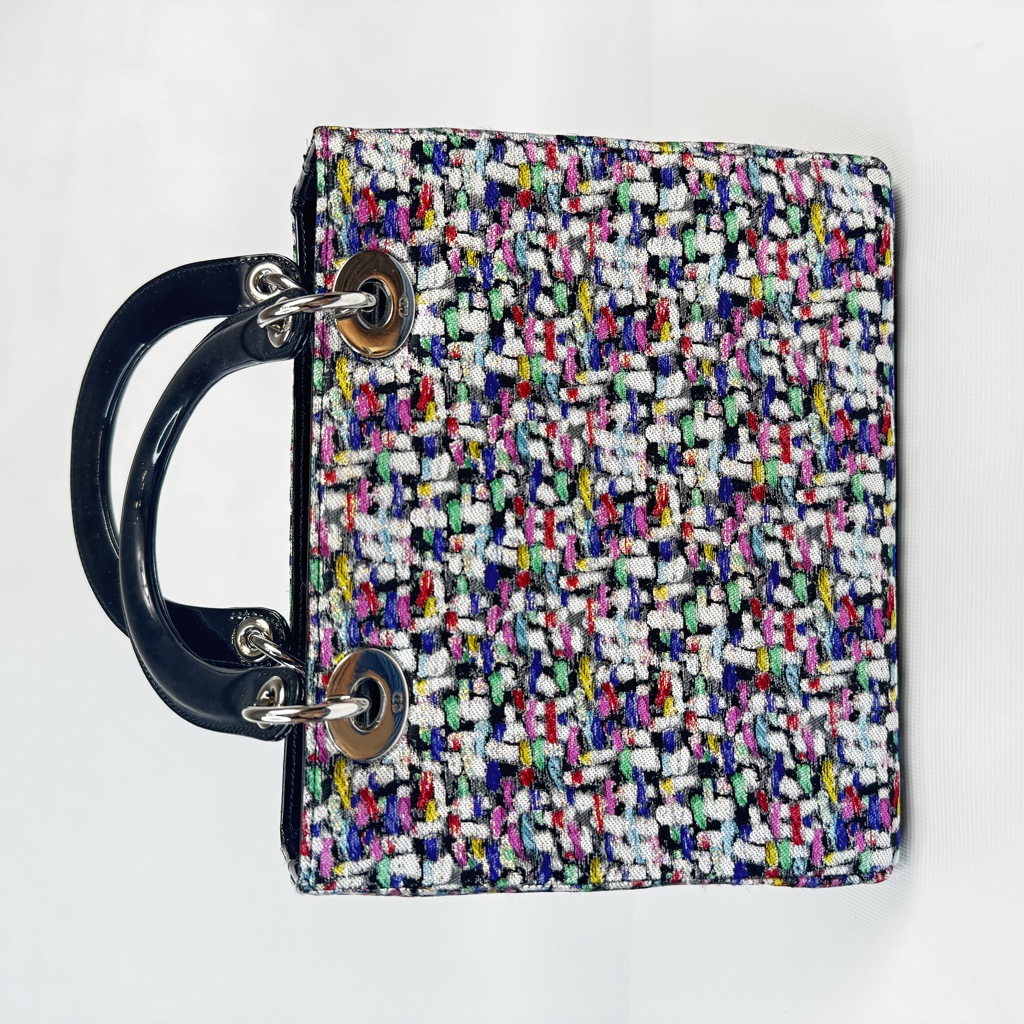 Сумка Lady Dior Medium в сером жаккарде