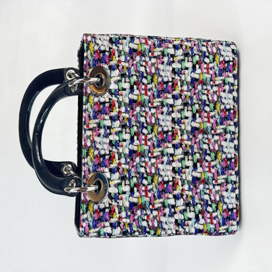 Сумка Lady Dior Medium в сером жаккарде