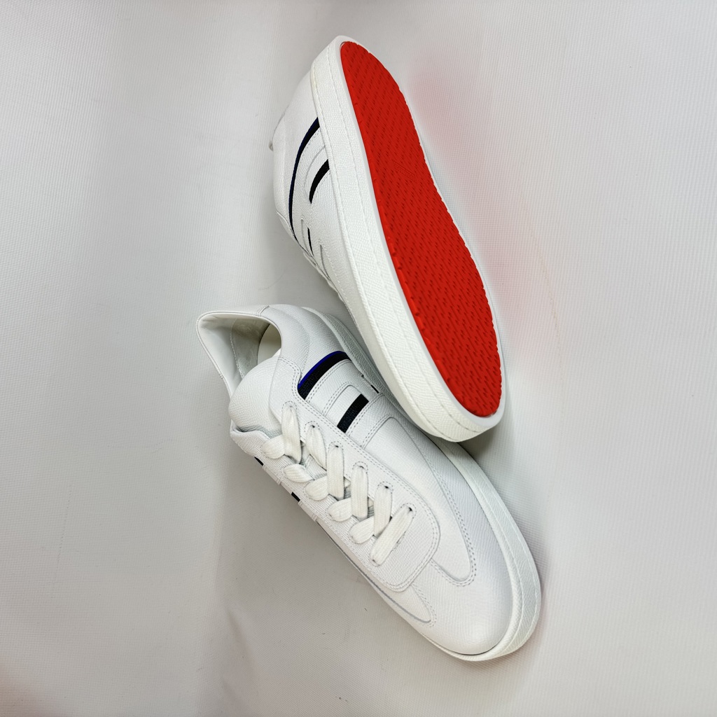 Кеды Boomerang Multicolore Blanc из телячьей кожи Epsom