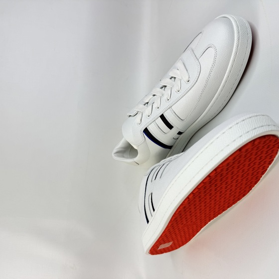 Кеды Boomerang Multicolore Blanc из телячьей кожи Epsom