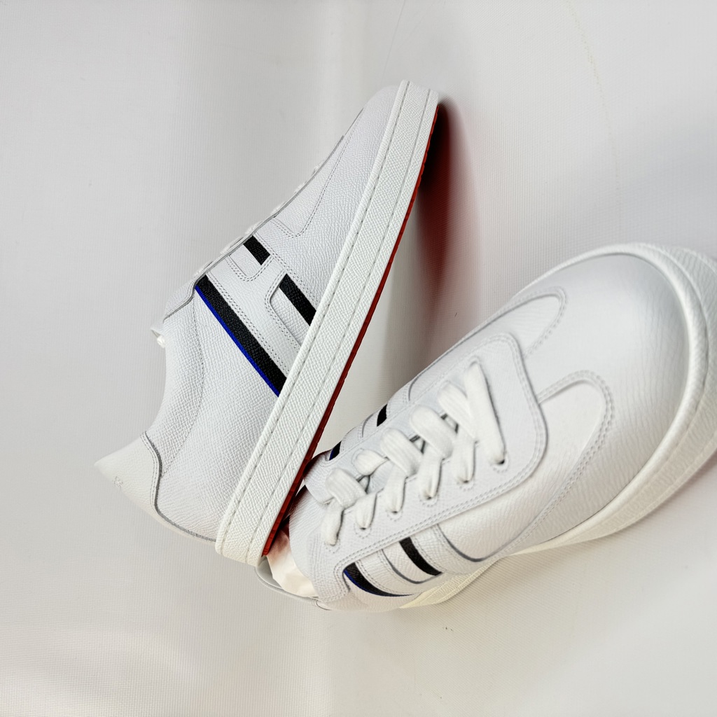 Кеды Boomerang Multicolore Blanc из телячьей кожи Epsom