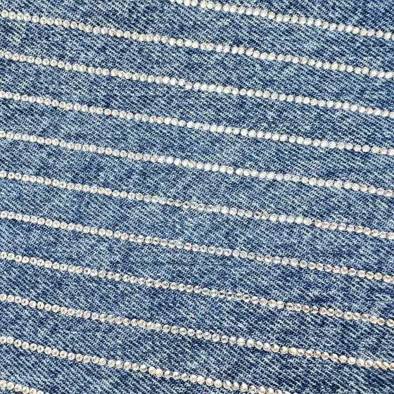 Шорты Crystal Stripe цвета индиго