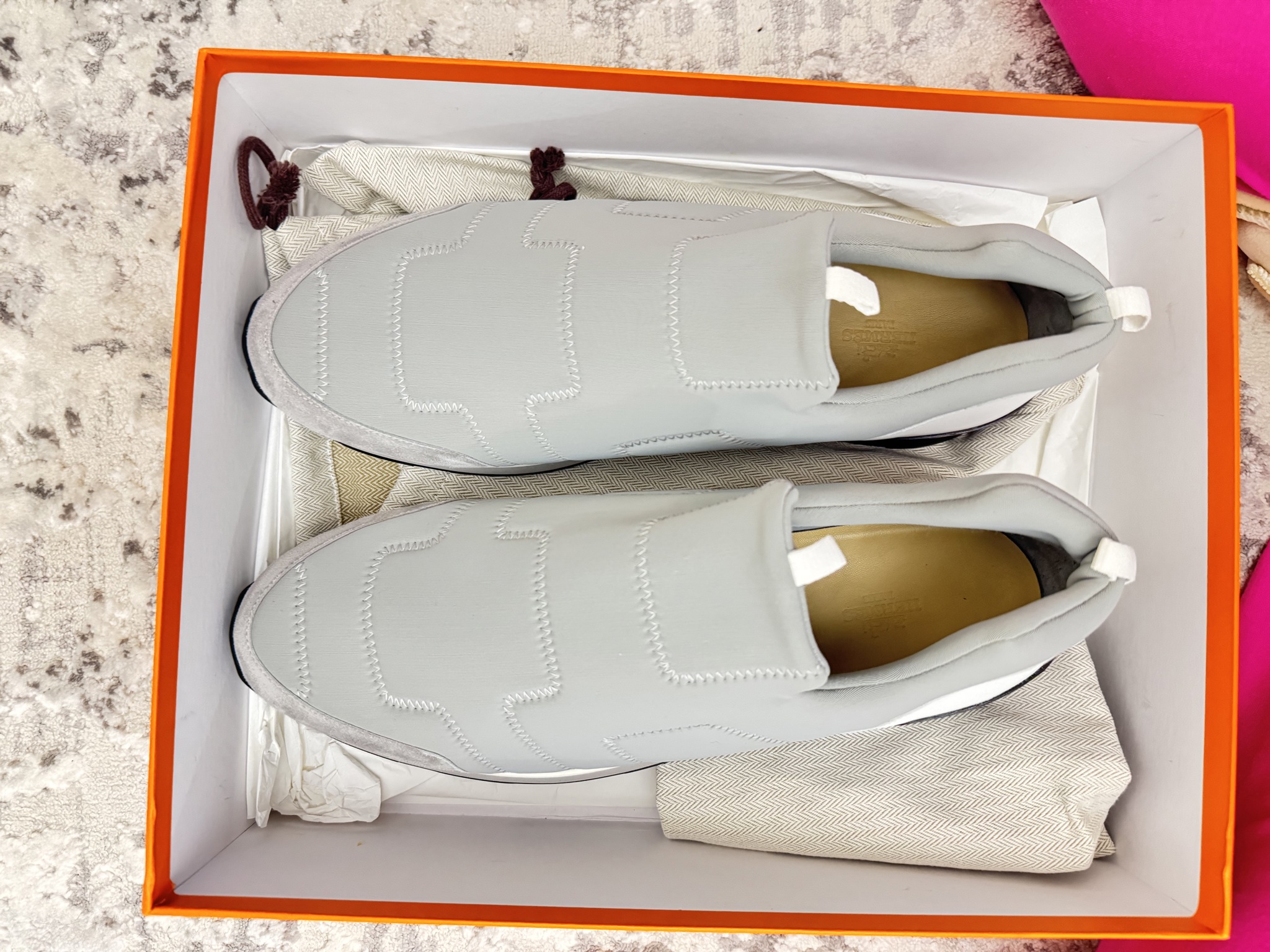 Fabric Slip On Sneakers HERMES