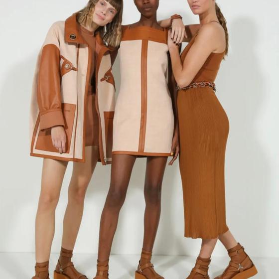 Куртка  Contemporary Collection из кожи верблюжьего цвета и льна