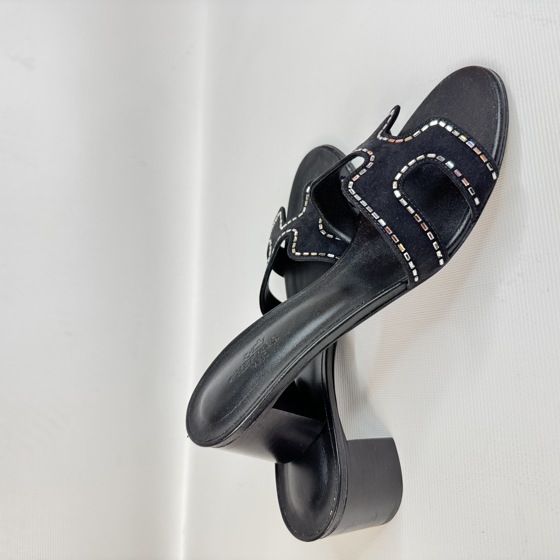 Oasis Sandal Black с декоративными кристаллами