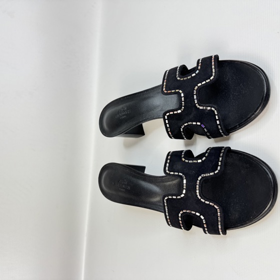Oasis Sandal Black с декоративными кристаллами