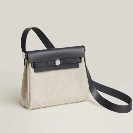 Сумка Herbag Mini 20 из канваса Ecru Ebene HERMES
