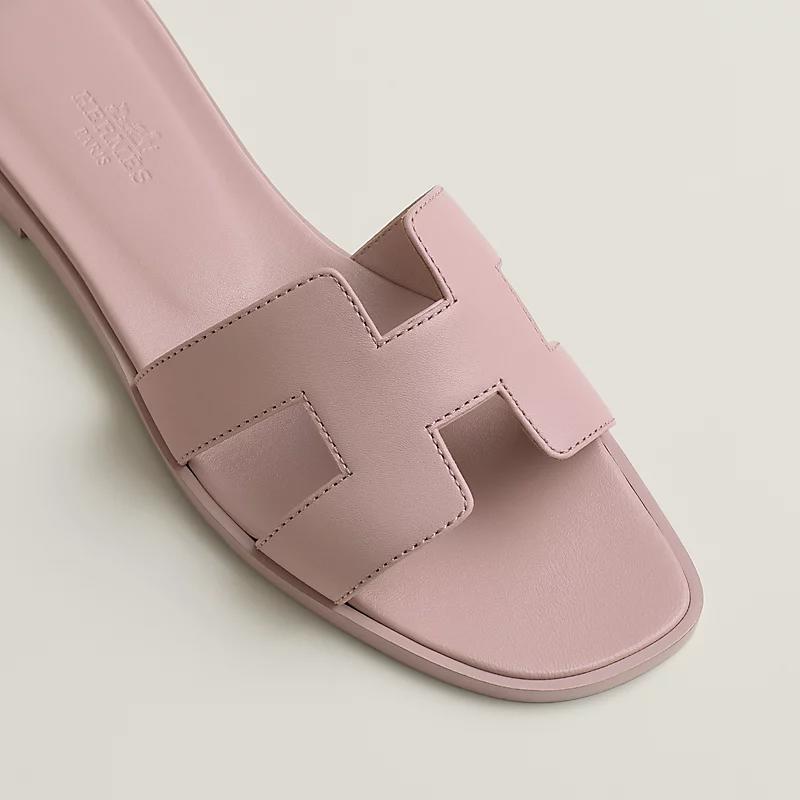 Шлепанцы Oran из телячьей кожи в цвете Rose Cancan