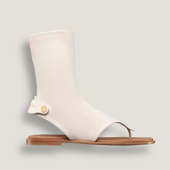 Сандалии Spirit Flat Bootie Ivory Leather CHRISTIAN DIOR