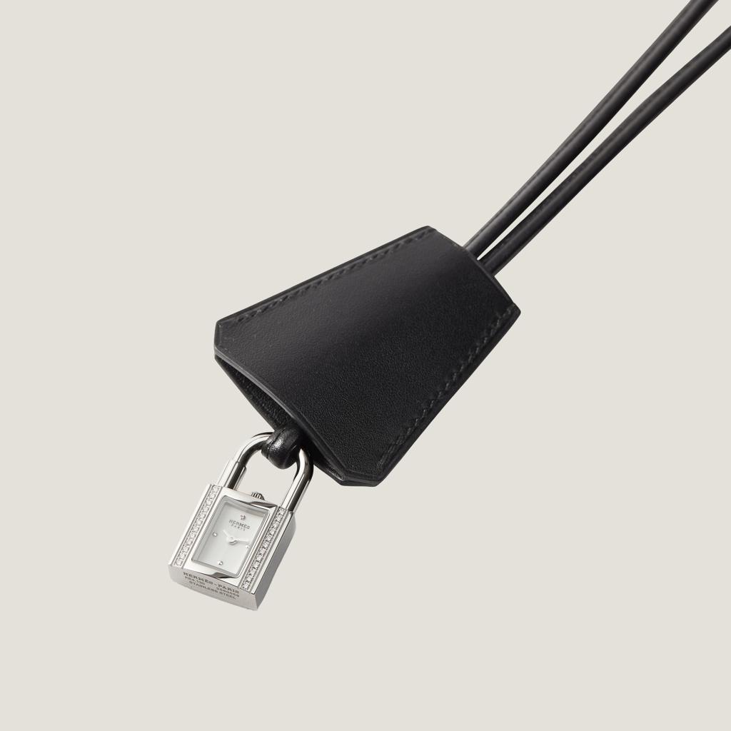 Съёмный медальон-часы в форме замочка Kelly с бриллиантами HERMES