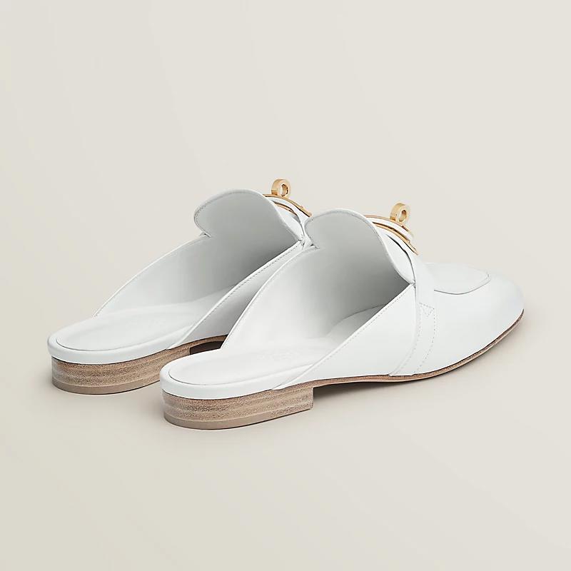 Мюли Oz Blanc из кожи с пряжкой Kelly 