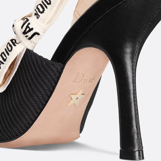 Туфли-слинбэки J'Adior Black из технического текстиля 