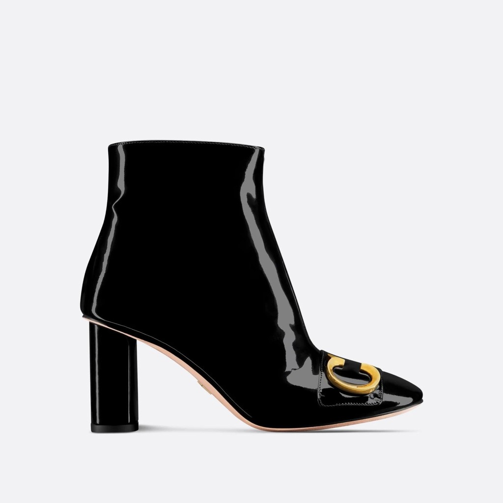 Ботильоны C est Dior Black из лакированной кожи