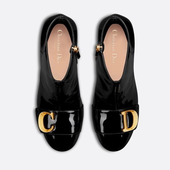 Ботильоны C est Dior Black из лакированной кожи
