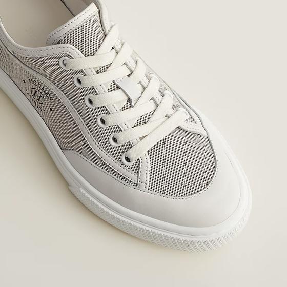 Кеды Get sneaker Prunoir / White из канвы H и телячьей кожи 