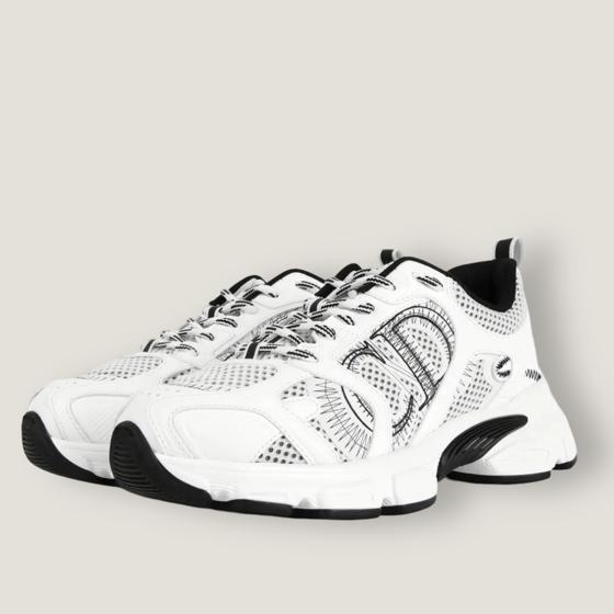 Кроссовки Chrono-sneaker White  Black из текстиля и экокожи CHRISTIAN DIOR
