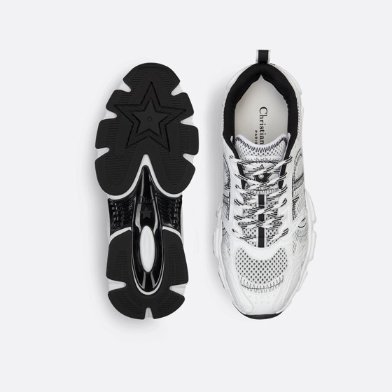 Кроссовки Chrono-sneaker White  Black из текстиля и экокожи