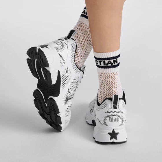 Кроссовки Chrono-sneaker White  Black из текстиля и экокожи