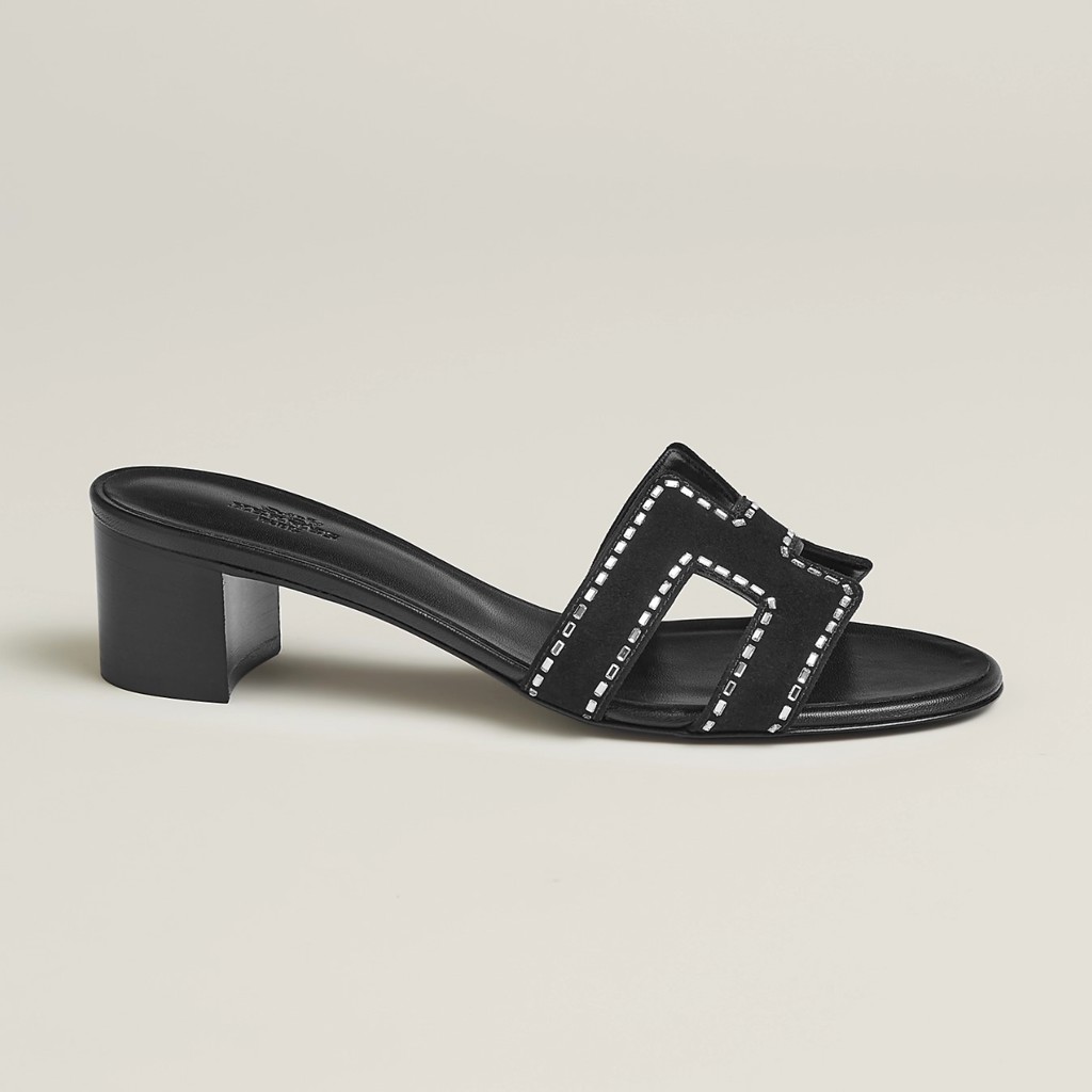 Oasis Sandal Black с декоративными кристаллами